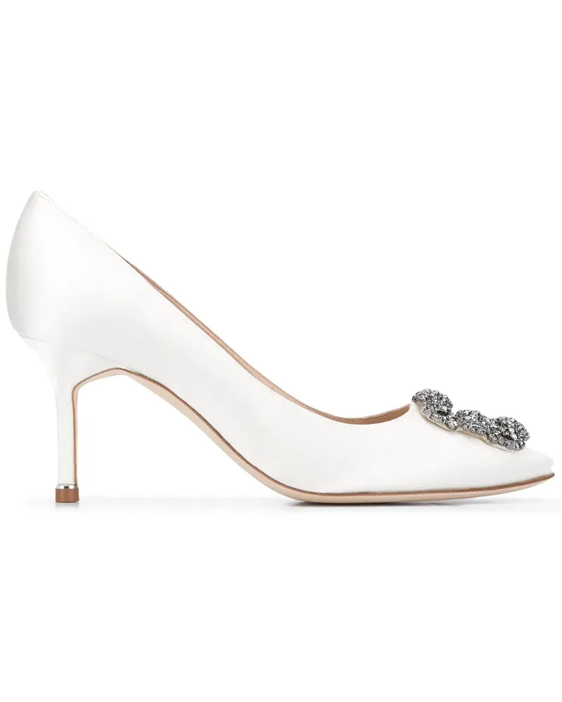 Manolo Blahnik Hangisi' Pumps, 70mm - Weiß Weiß