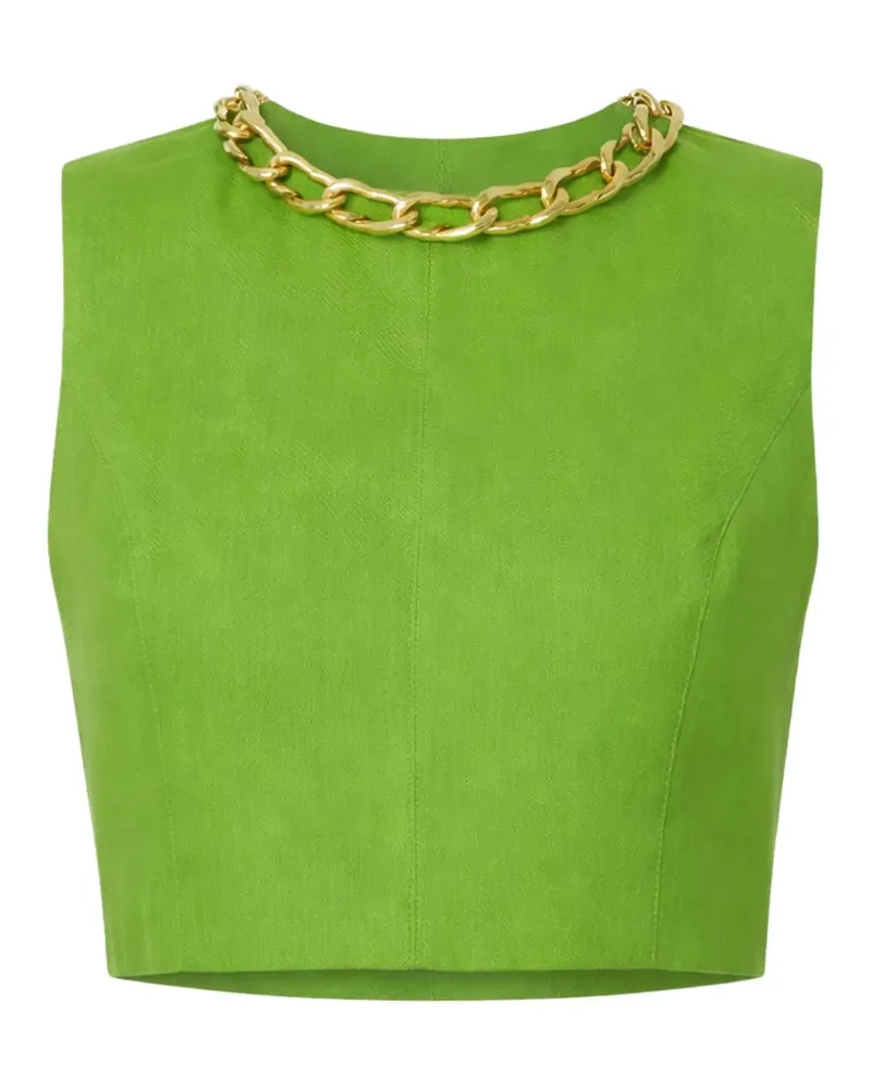 Elisabetta Franchi jewel-chain sleeveless top - Grün Grün