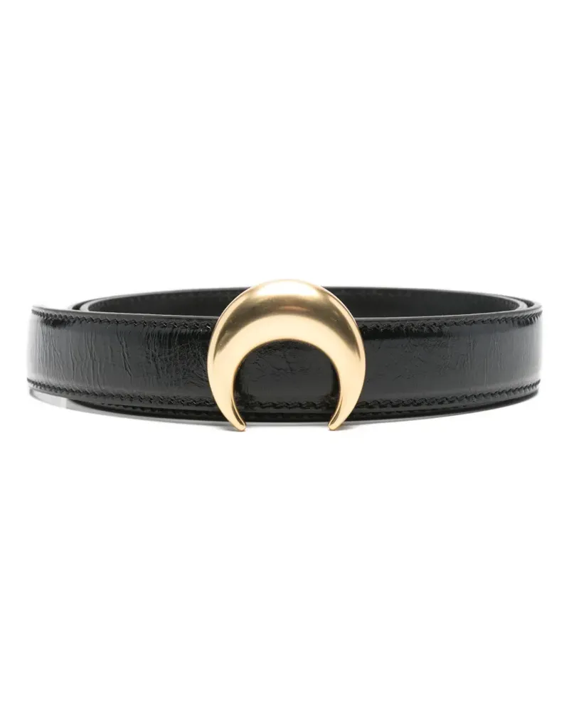 Marine Serre crescent-moon buckle belt - Schwarz Schwarz