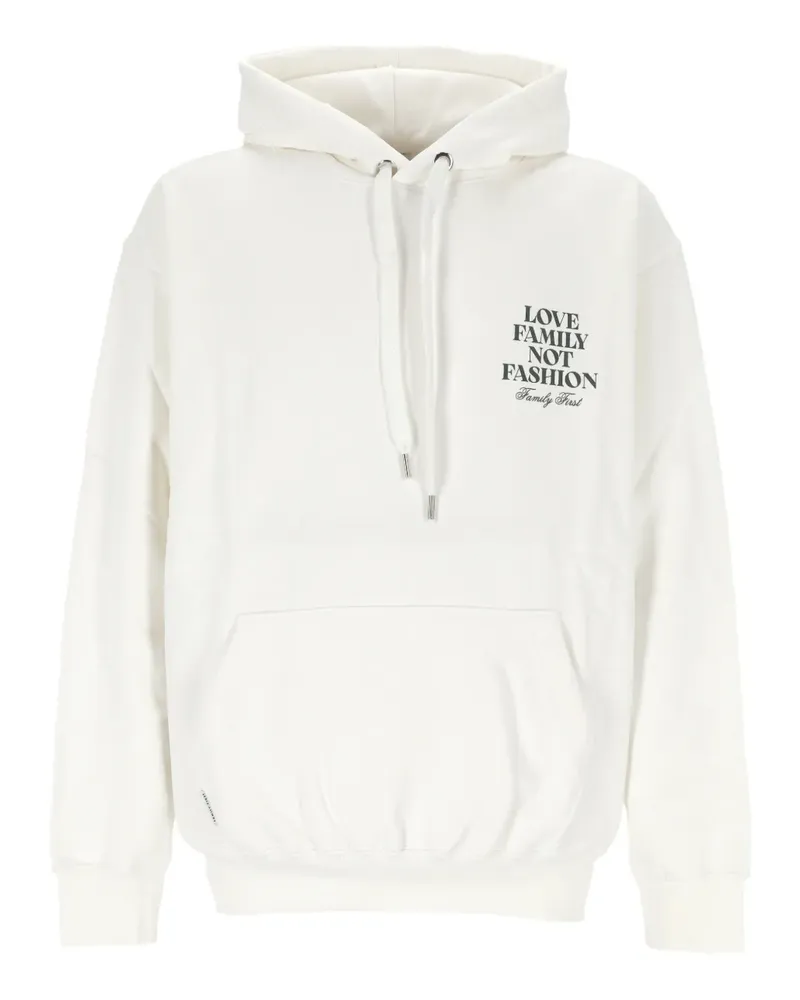 Family First kangaroo-pocket hoodie - Weiß Weiß