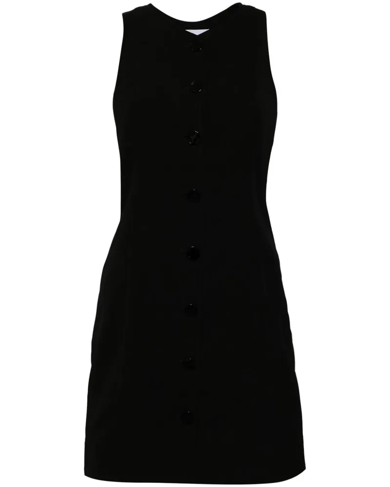 Ganni Light Twill Suiting Minikleid - Schwarz Schwarz