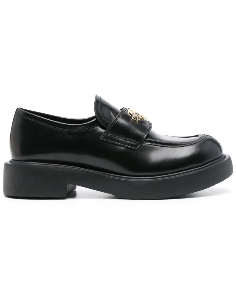 Moschino Loafer mit Logo-Schild - Schwarz Schwarz