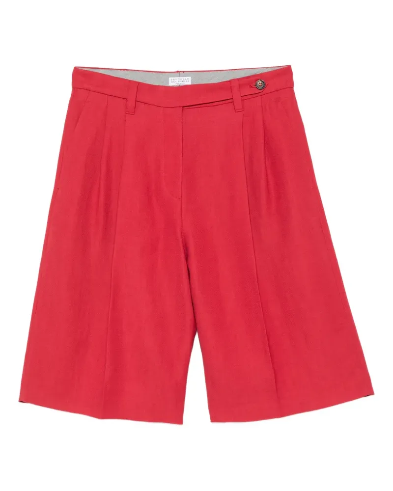 Brunello Cucinelli Shorts mit Falten - Rot Rot