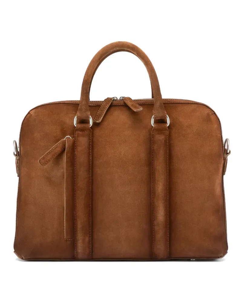Officine Creative Italia QUENTIN 019 leather briefcase - Braun Braun