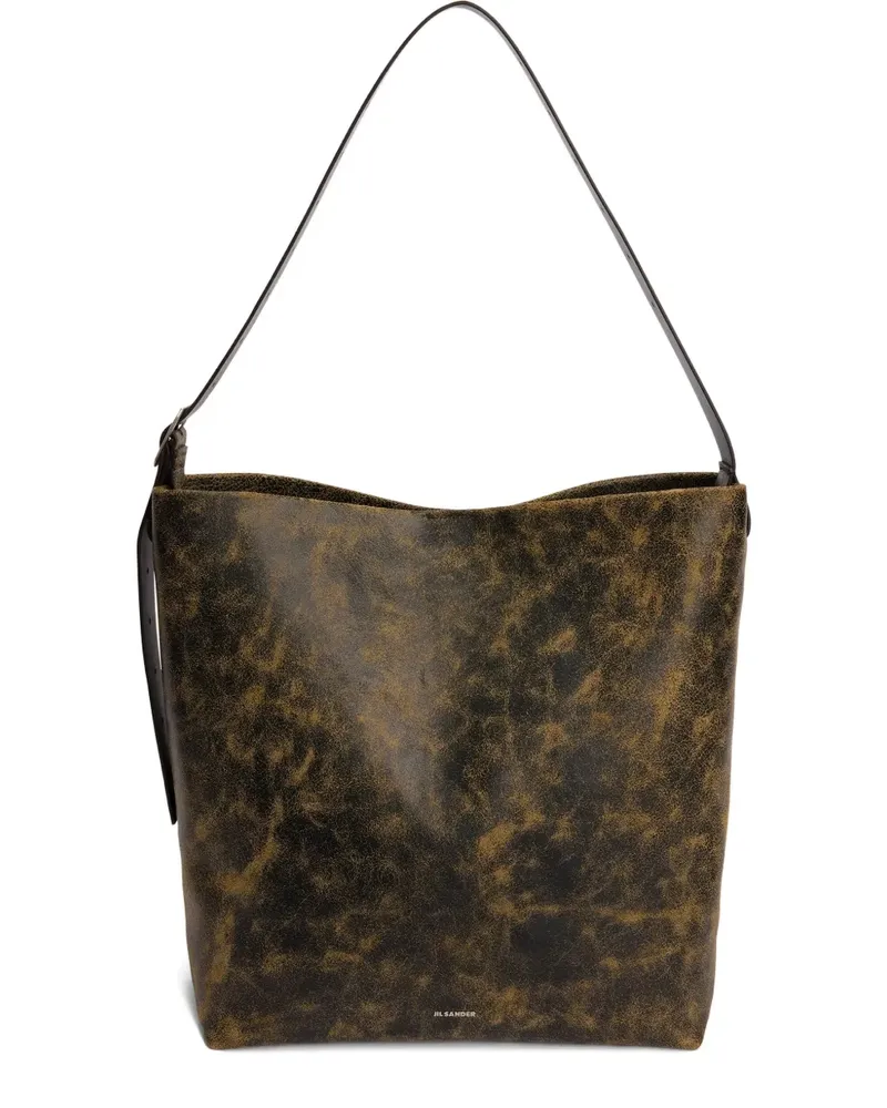 Jil Sander Schultertasche aus Leder - Schwarz Schwarz