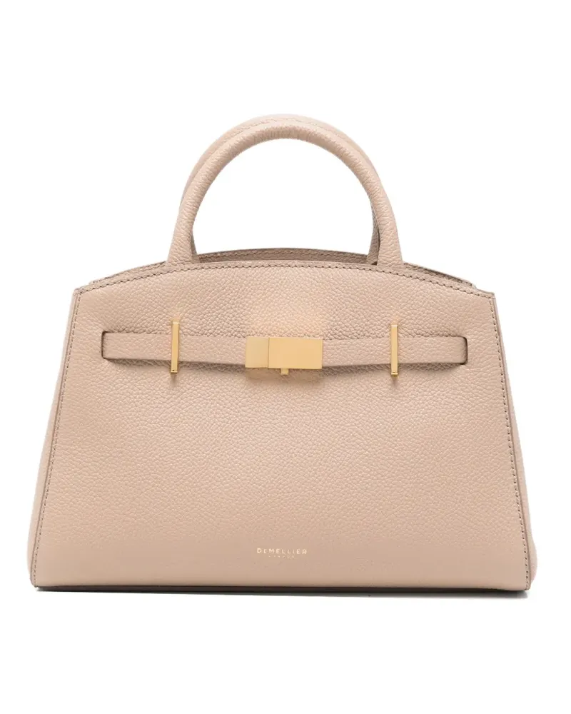 DeMELLIER Kleine Hudson Tote Bag aus Kornleder - Nude Nude