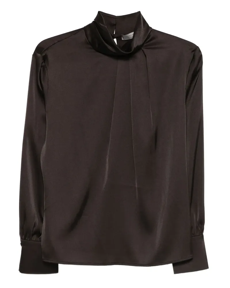 D.EXTERIOR Bluse mit Stehkragen - Braun Braun