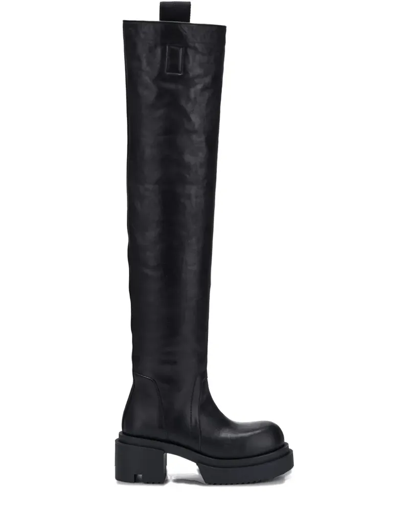 Rick Owens Stiefel mit Plateau - Schwarz Schwarz