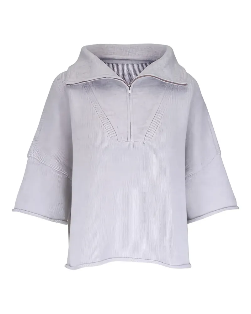 TWP zip collared top - Grau Grau