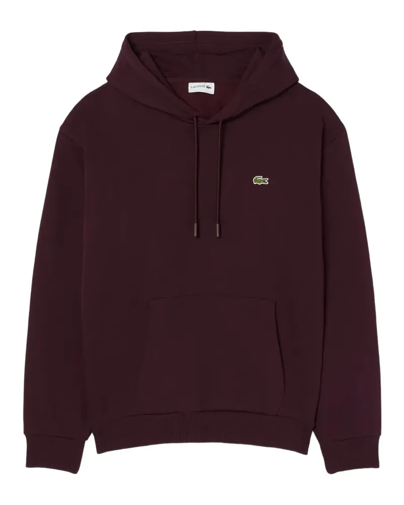 Lacoste logo-patch hoodie - Braun Braun