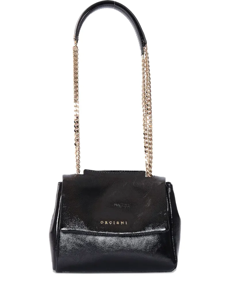 Orciani Schultertasche mit Kettenriemen - Schwarz Schwarz
