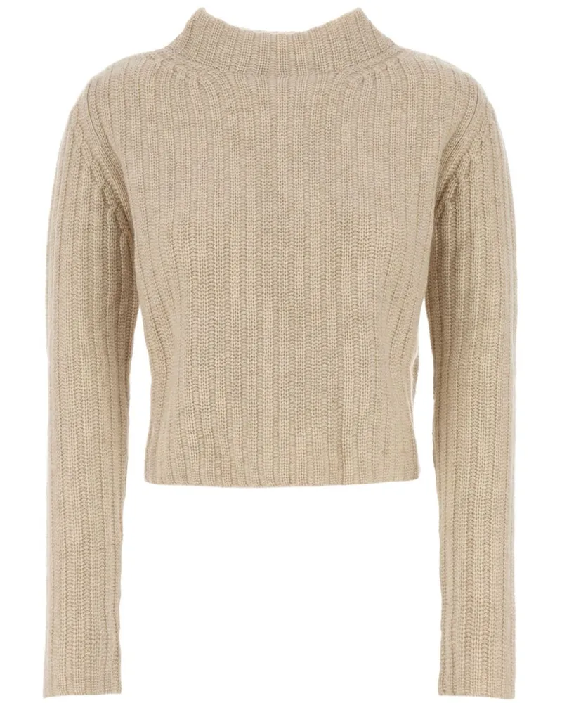 Max Mara Pullover mit Zopfmuster - Nude Nude