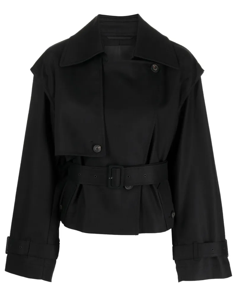 JNBY Cropped-Trenchcoat mit offenem Rücken - Schwarz Schwarz