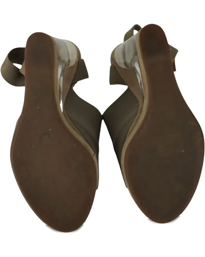 DKNY 125mm leather wedge sandals - Nude Nude