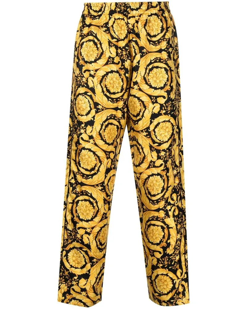 Versace Barocco silk pajama bottoms Gelb