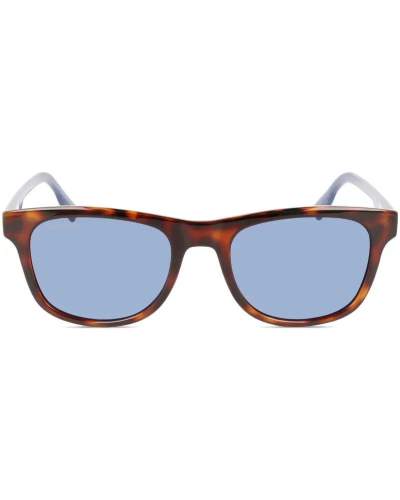Lacoste Sonnenbrille mit eckigem Gestell - Braun Braun
