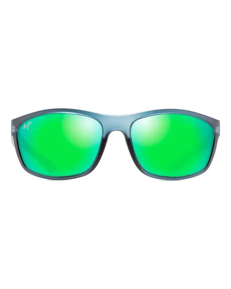 Maui Jim Nuu Landing rectangle-frame sunglasses - Grau Grau