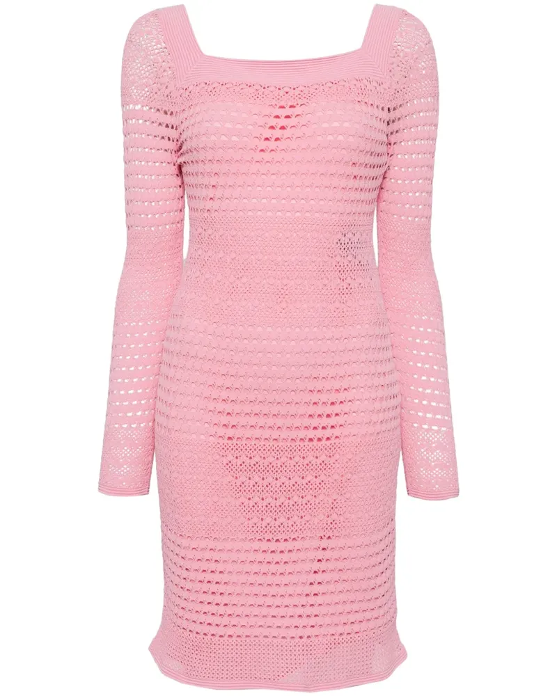 Tom Ford Gestricktes Minikleid mit eckigem Ausschnitt - Rosa Rosa