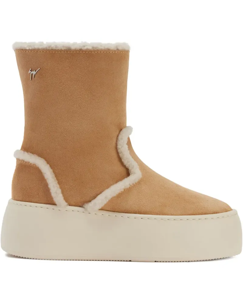 Giuseppe Zanotti Gz League Plateau-Stiefel mit Shearling - Braun Braun
