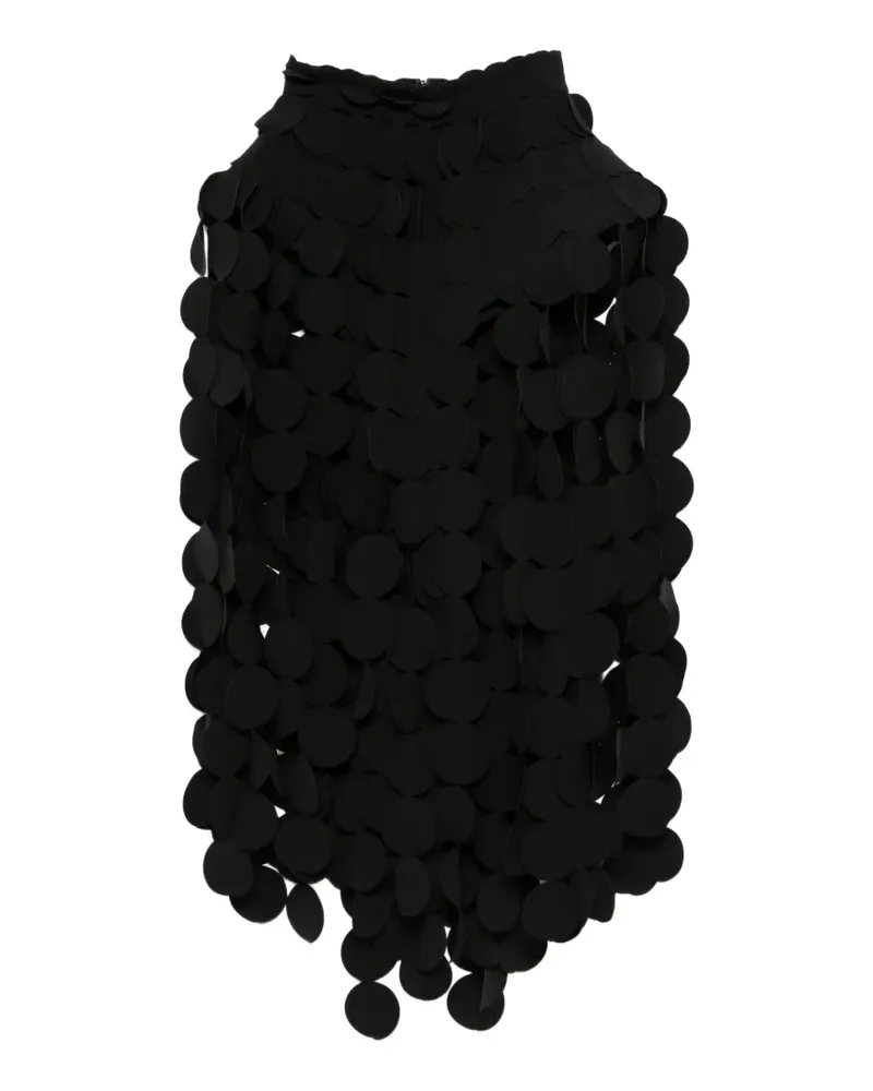 A.W.A.K.E. circle-appliqué mid skirt - Schwarz Schwarz