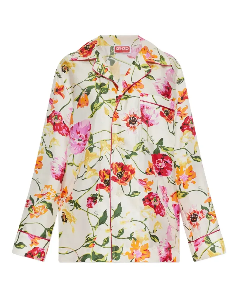 Kenzo Wildflower silk shirt - Nude Nude
