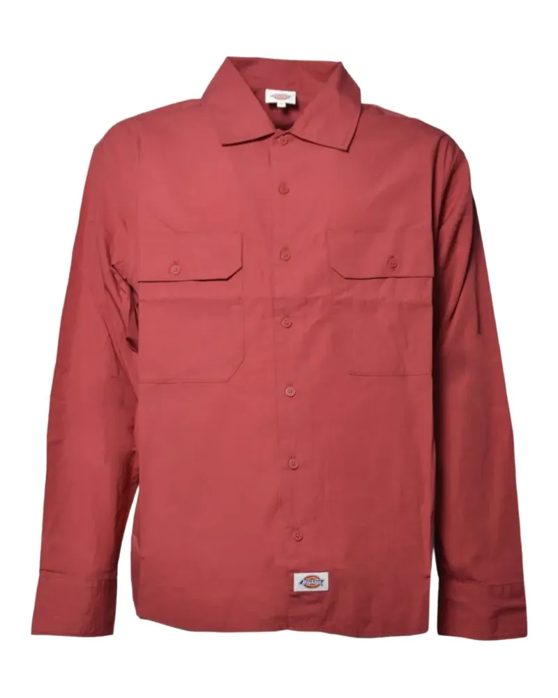 Dickies logo-patch chest-pocket shirt - Rot Rot