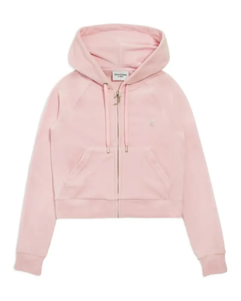 Juicy Couture Diamanté Hoodie aus Velours - Rosa Rosa