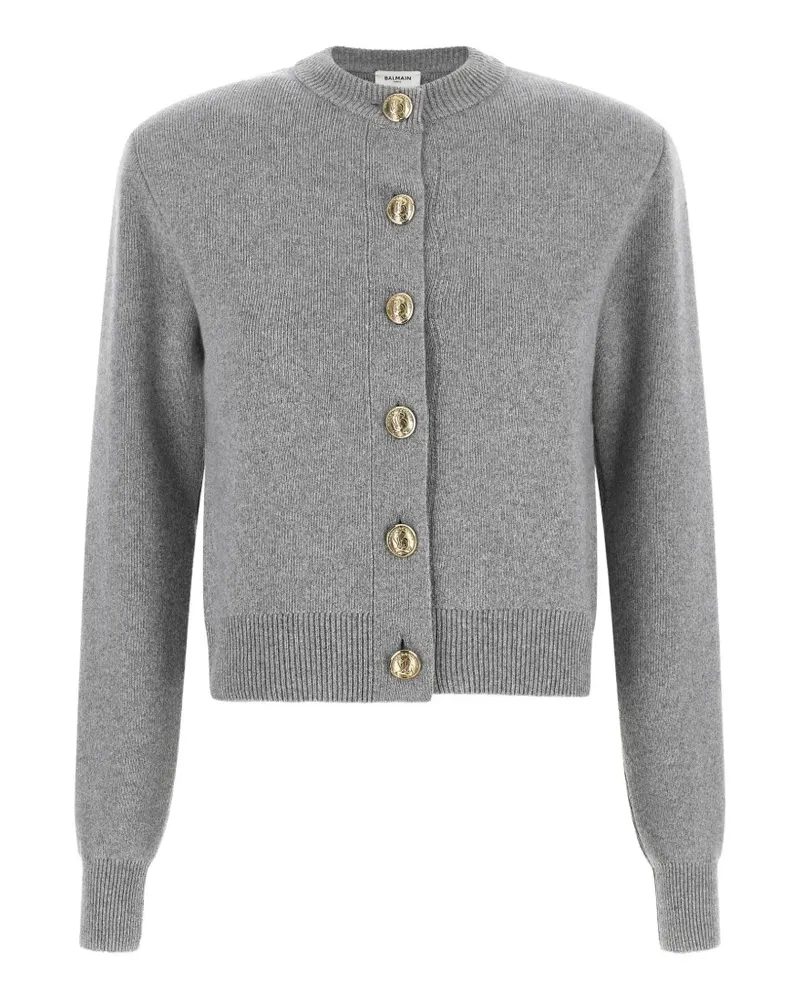 Balmain Cardigan mit gravierten Knöpfen - Grau Grau