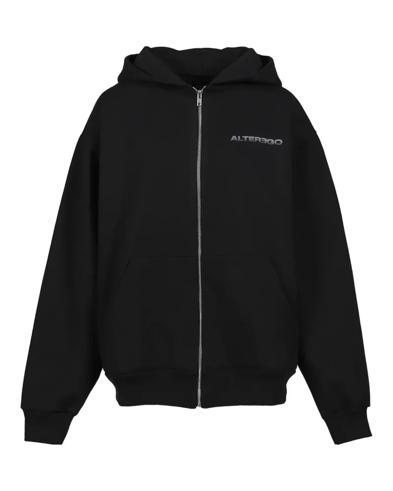 Alter Ego Kapuzenjacke mit Logo-Print - Schwarz Schwarz