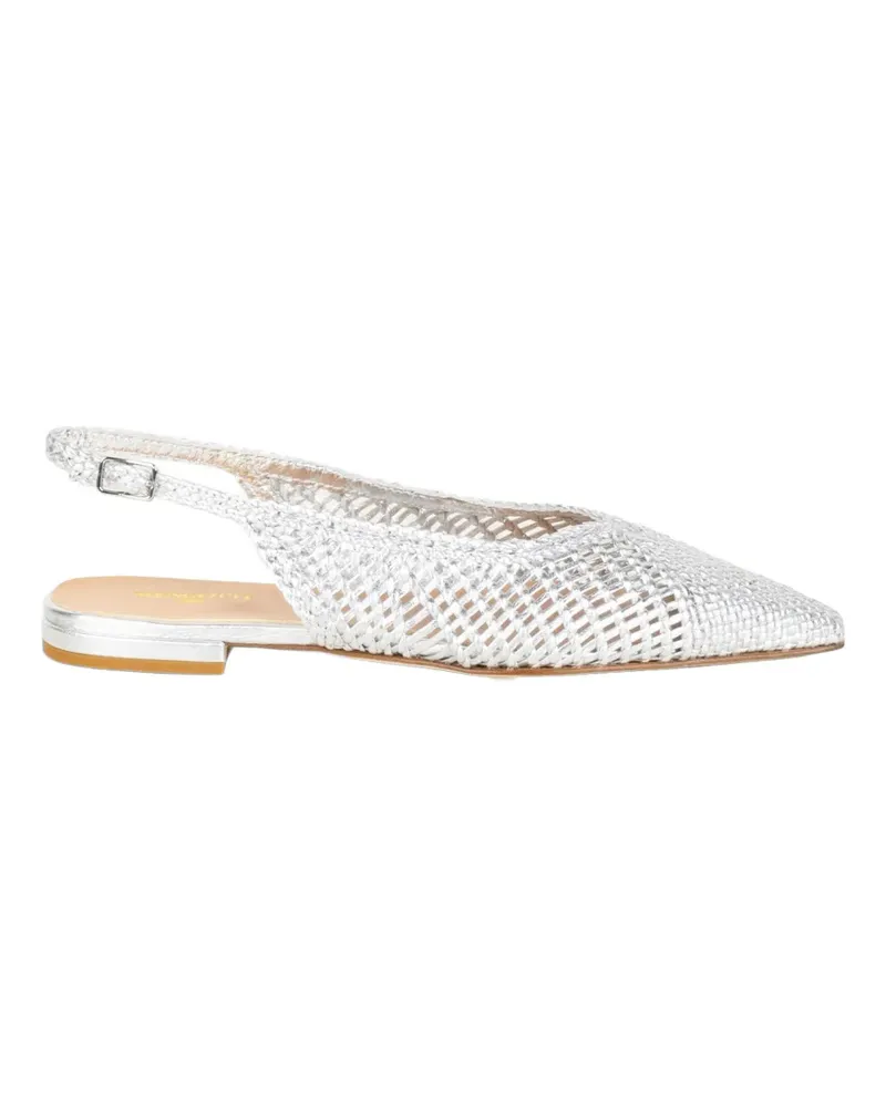 Status Intreccio slingback mules - Silber Silber