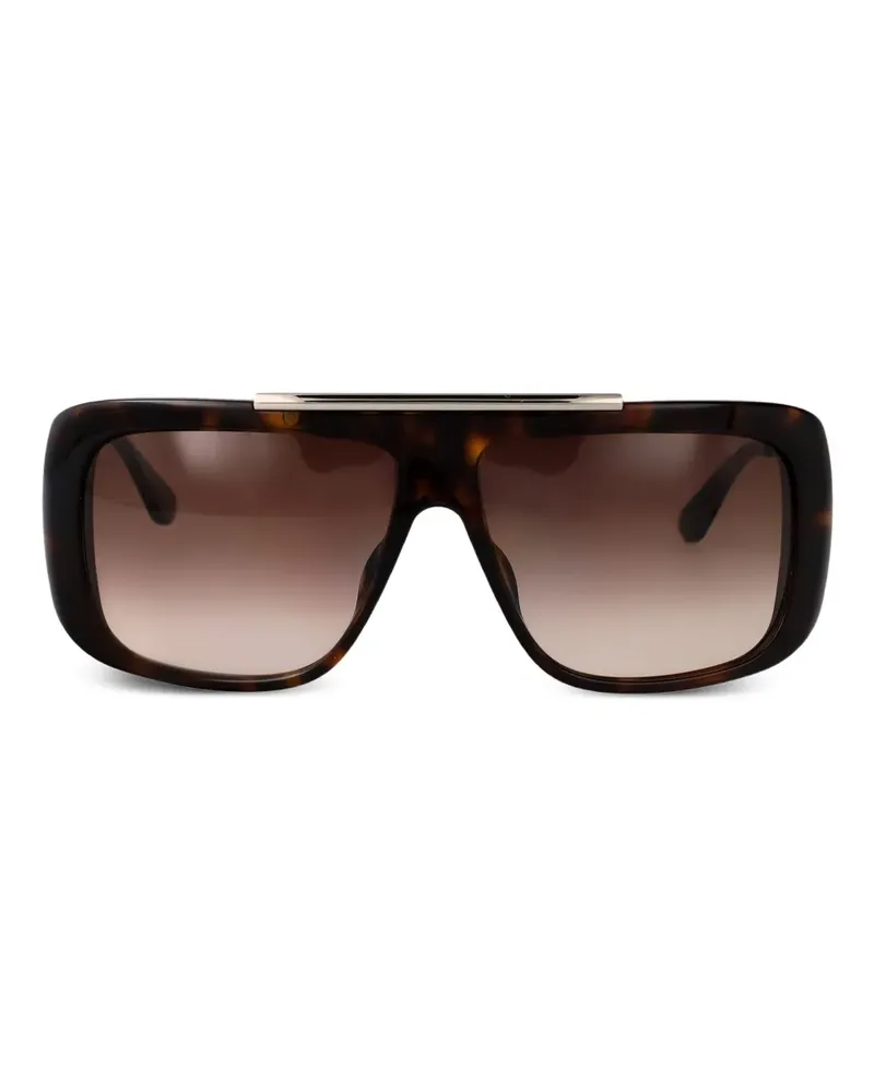 Alexander McQueen Eckige Oversized-Sonnenbrille - Grau Grau