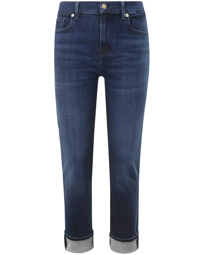 7 for all mankind Klassische Cropped-Jeans Blau