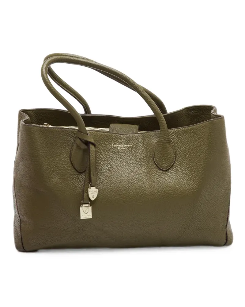 Aspinal of London Großer East West Shopper-Tote Bag - Grün Grün