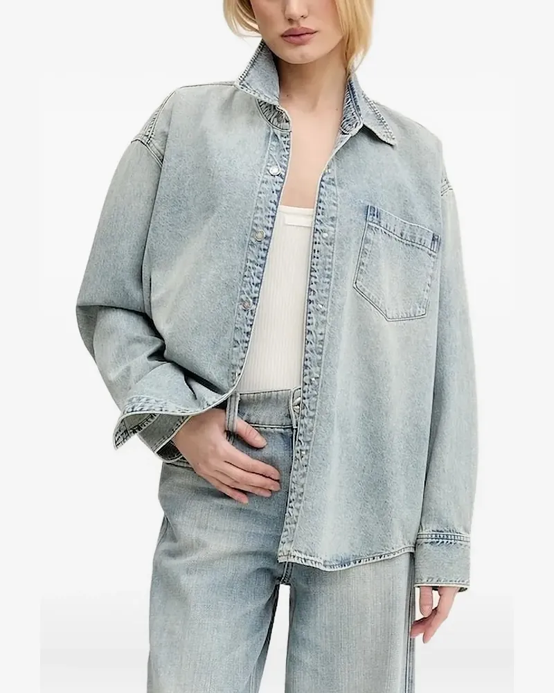 Miss Sixty Jeanshemd mit Knopfverschluss - Blau Blau