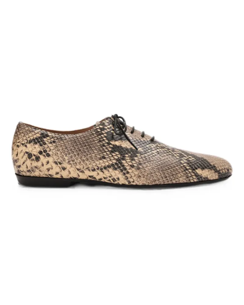 Dries van Noten leather Oxford shoes - Nude Nude