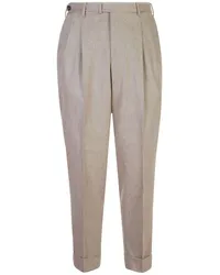 PT TORINO Tapered-Hose mit Bundfalten Nude