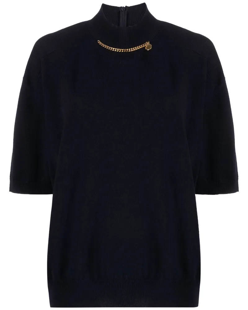 Stella McCartney Bluse mit Stehkragen - Blau Blau