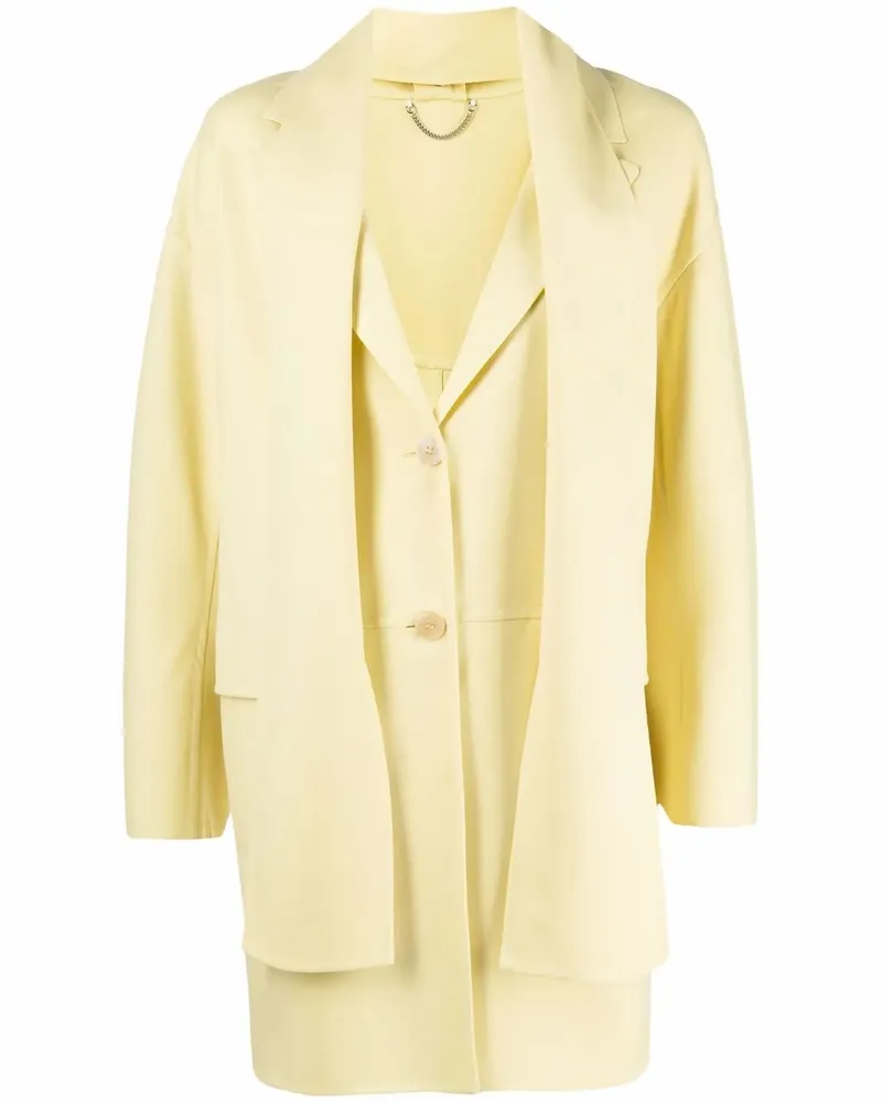 Ferragamo Einreihiger Blazer - Gelb Gelb