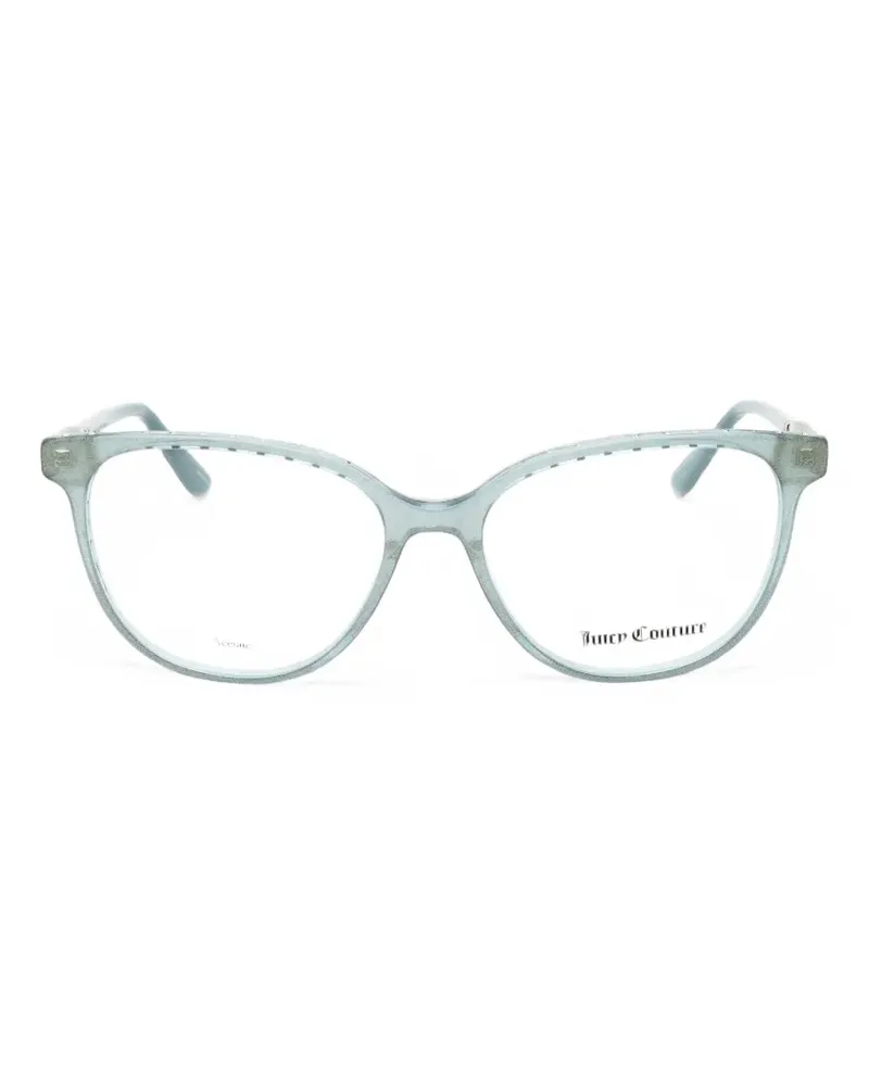 Juicy Couture glitter-effect round-frame glasses - Blau Blau