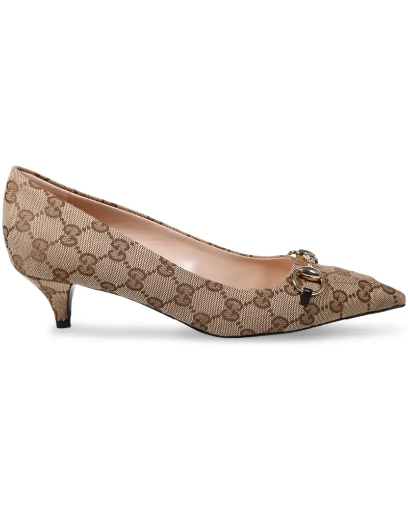 Gucci Spitze Pumps mit Horsebit-Muster - Nude Nude