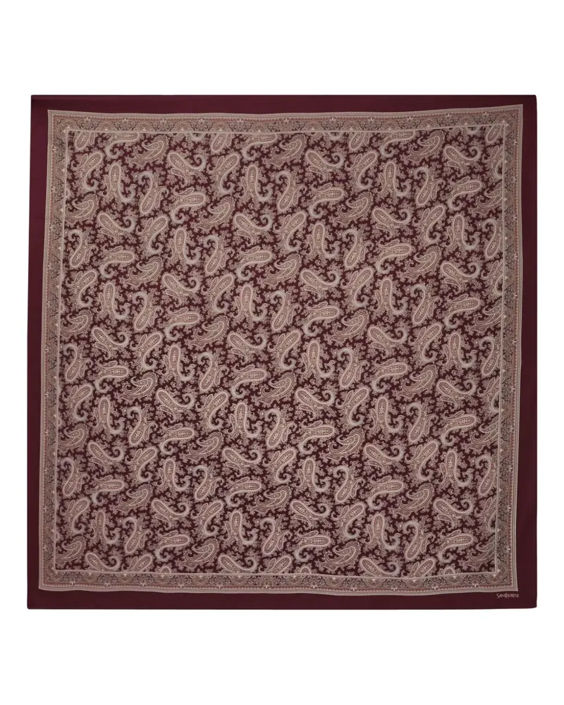 Saint Laurent Paisley-Schal - Rot Rot