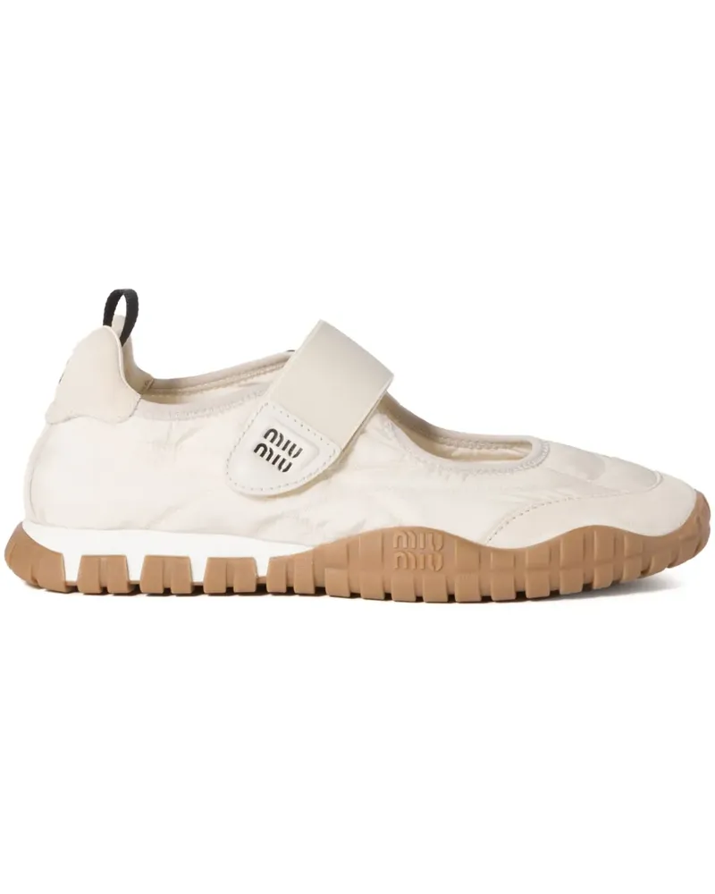 Miu Miu Tyre Ballerinas - Nude Nude