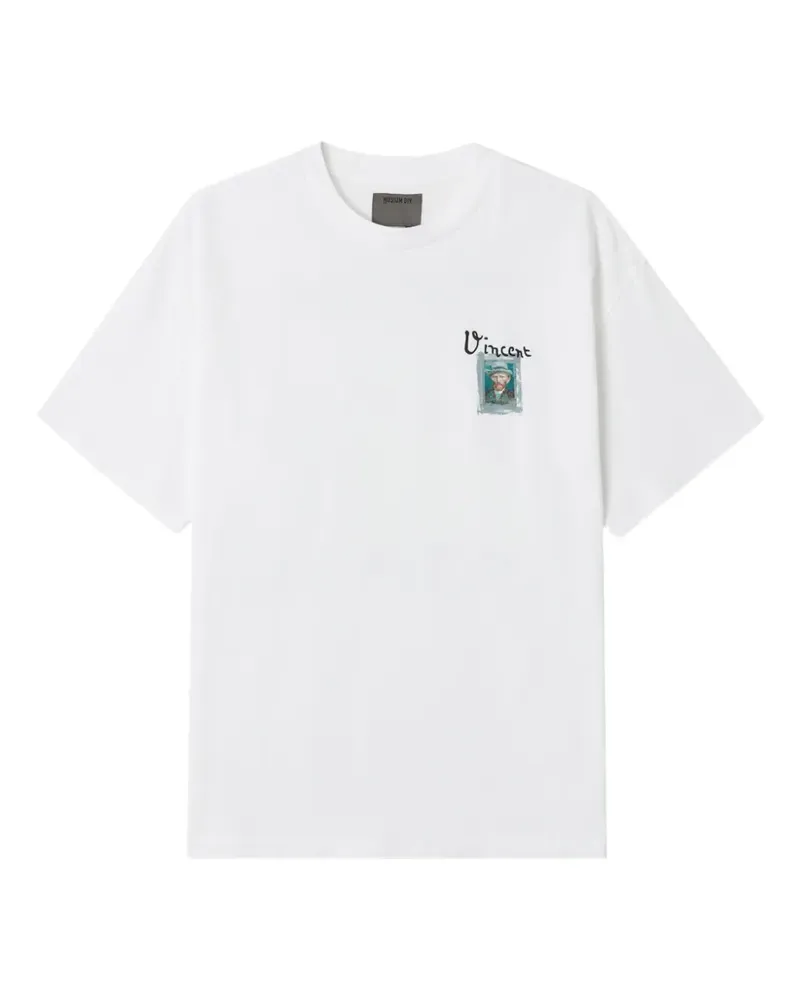 Musium Div. T-Shirt mit Stempel - Weiß Weiß