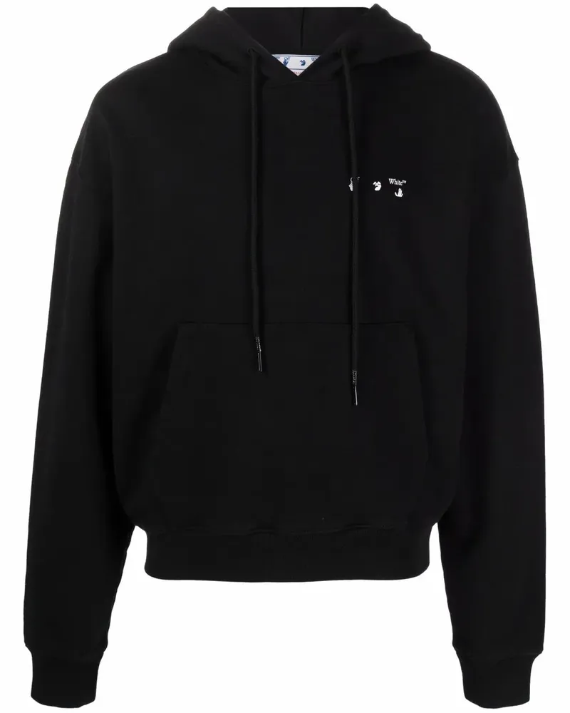 OFF-WHITE Hoodie mit Caravaggio-Print - Schwarz Schwarz