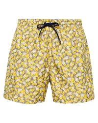 Canali Badeshorts mit Blumen-Print Grün