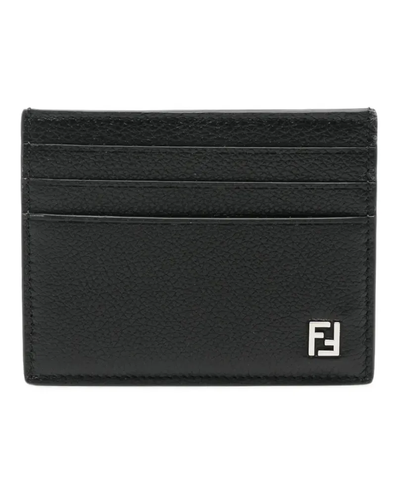 Fendi Kartenetui mit Logo-Schild - Schwarz Schwarz