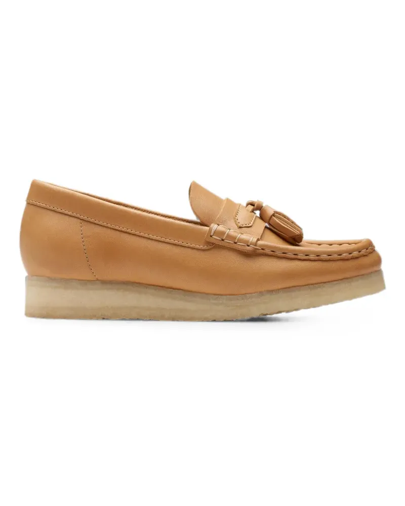 Clarks Wallabee tassel-detail leather loafers - Braun Braun