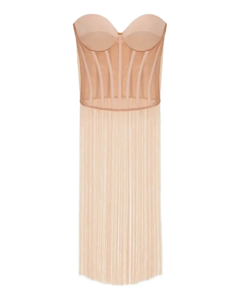 Elisabetta Franchi strapless corset-style blouse - Nude Nude