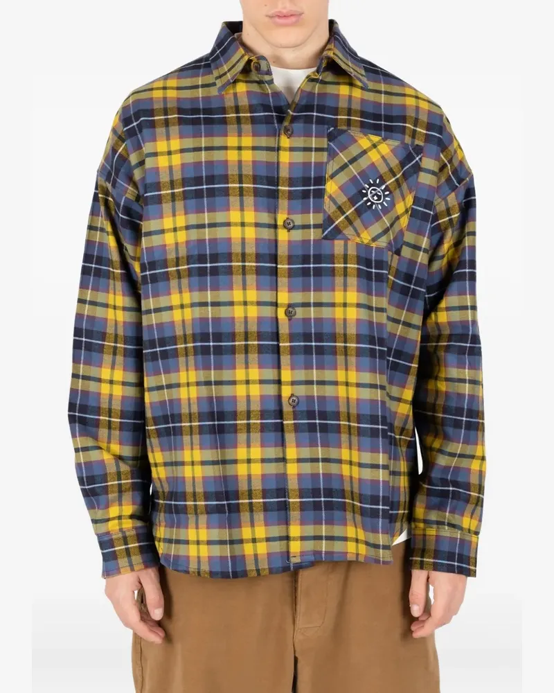Société Anonyme Over Sunny plaid pocket shirt - Blau Blau