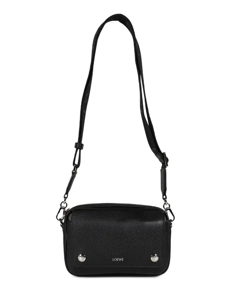 Loewe Kleine Pebble Kuriertasche - Schwarz Schwarz